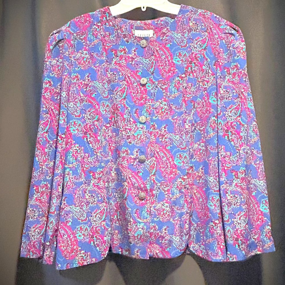 Leslie Fay Multi Color Jacket Blazer